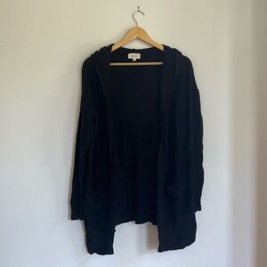 Becaal Black Hooded Cardigan
